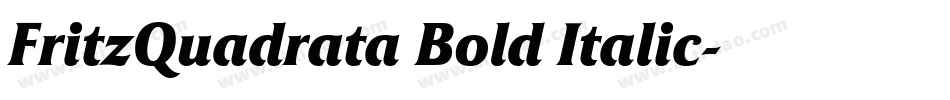 FritzQuadrata Bold Italic字体转换